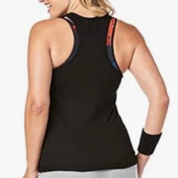ZUMBA WEAR Tank Top Sz S "Est. 2001" Spicy Ribbed Sleeveless Racerback T-shirt! - Picture 3 of 12